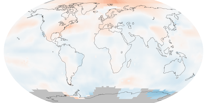 Earth Climate 1945-1954 (NASA Earth Observatory)